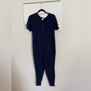Navy heather blue smash & Tess romper size small